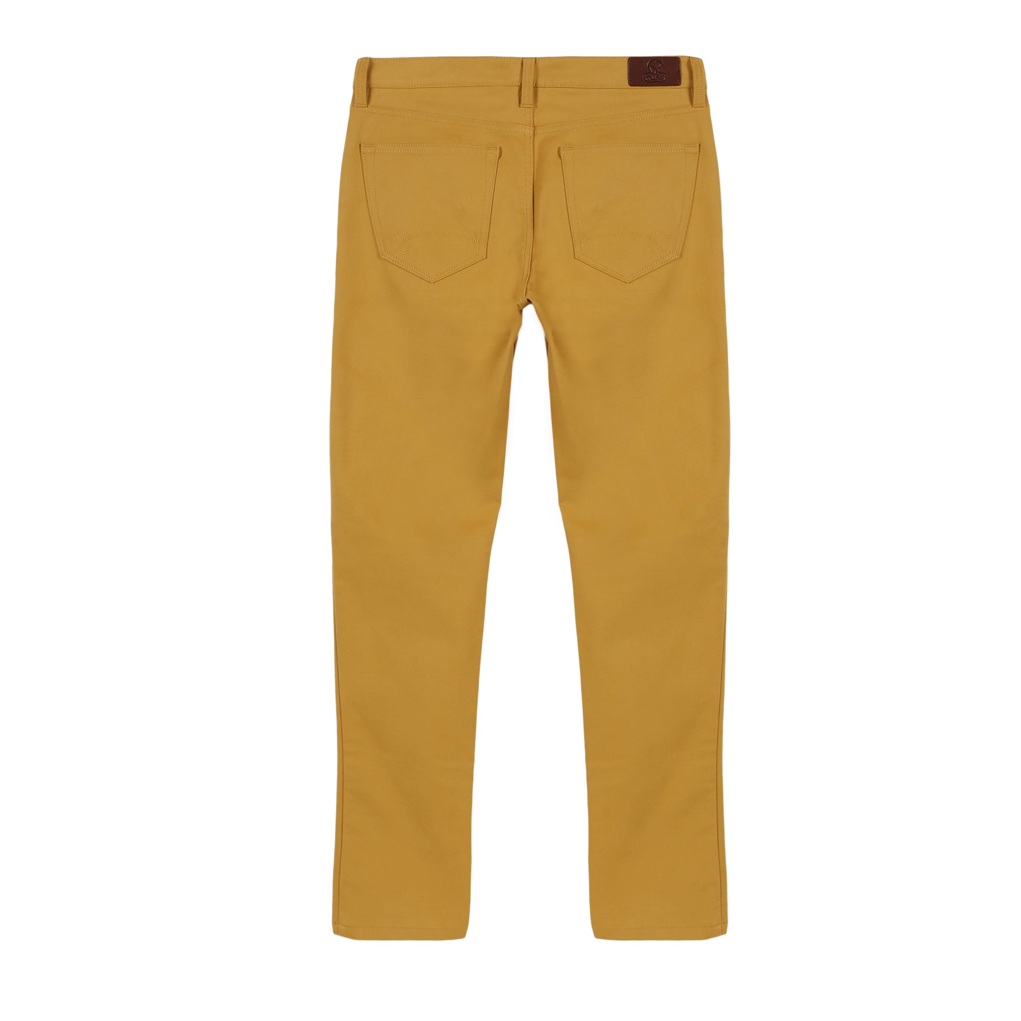 STRAIGHT FIT LUXE FIVE-POCKET PANTS - OCHRE