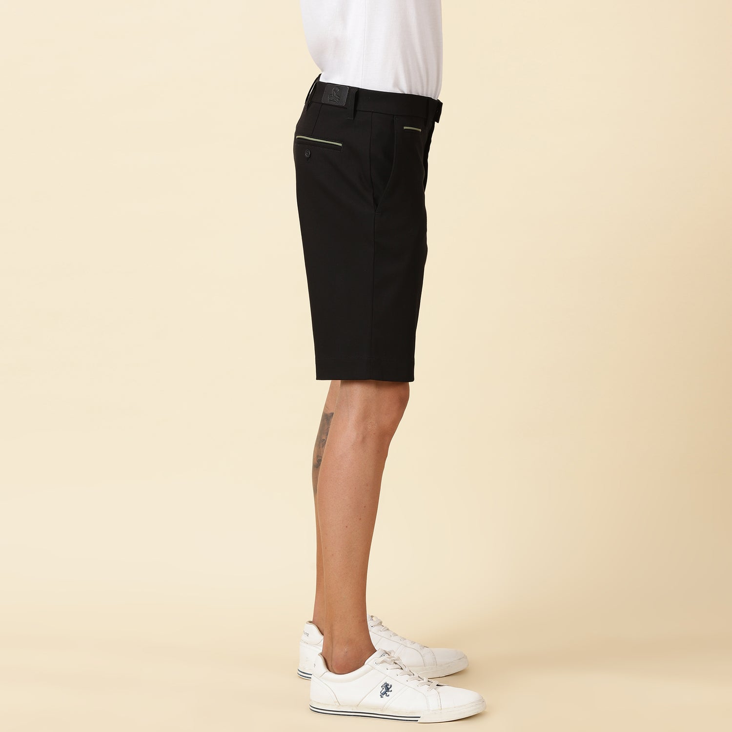 Tapered Fit Chino Shorts - Black