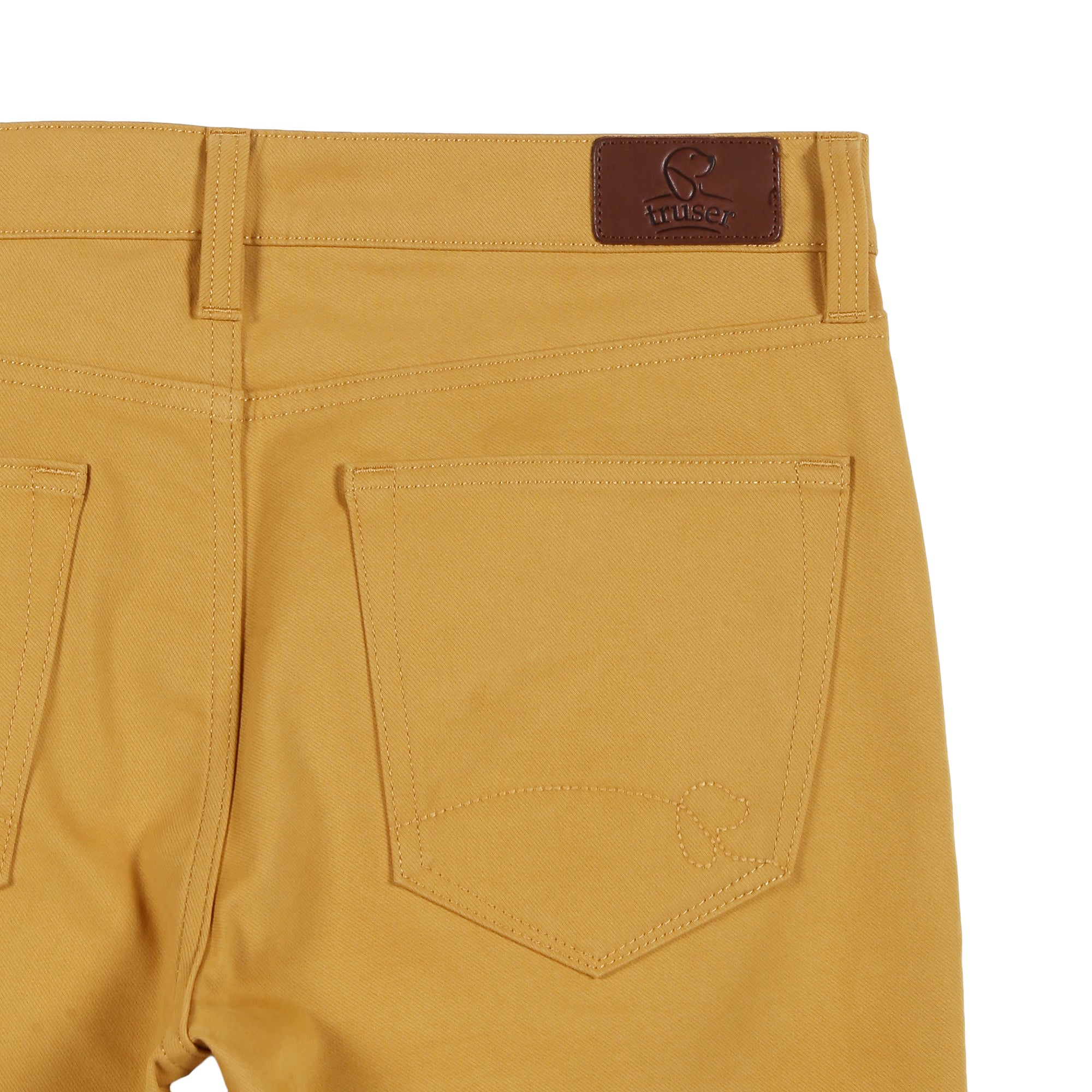 STRAIGHT FIT LUXE FIVE-POCKET PANTS - OCHRE