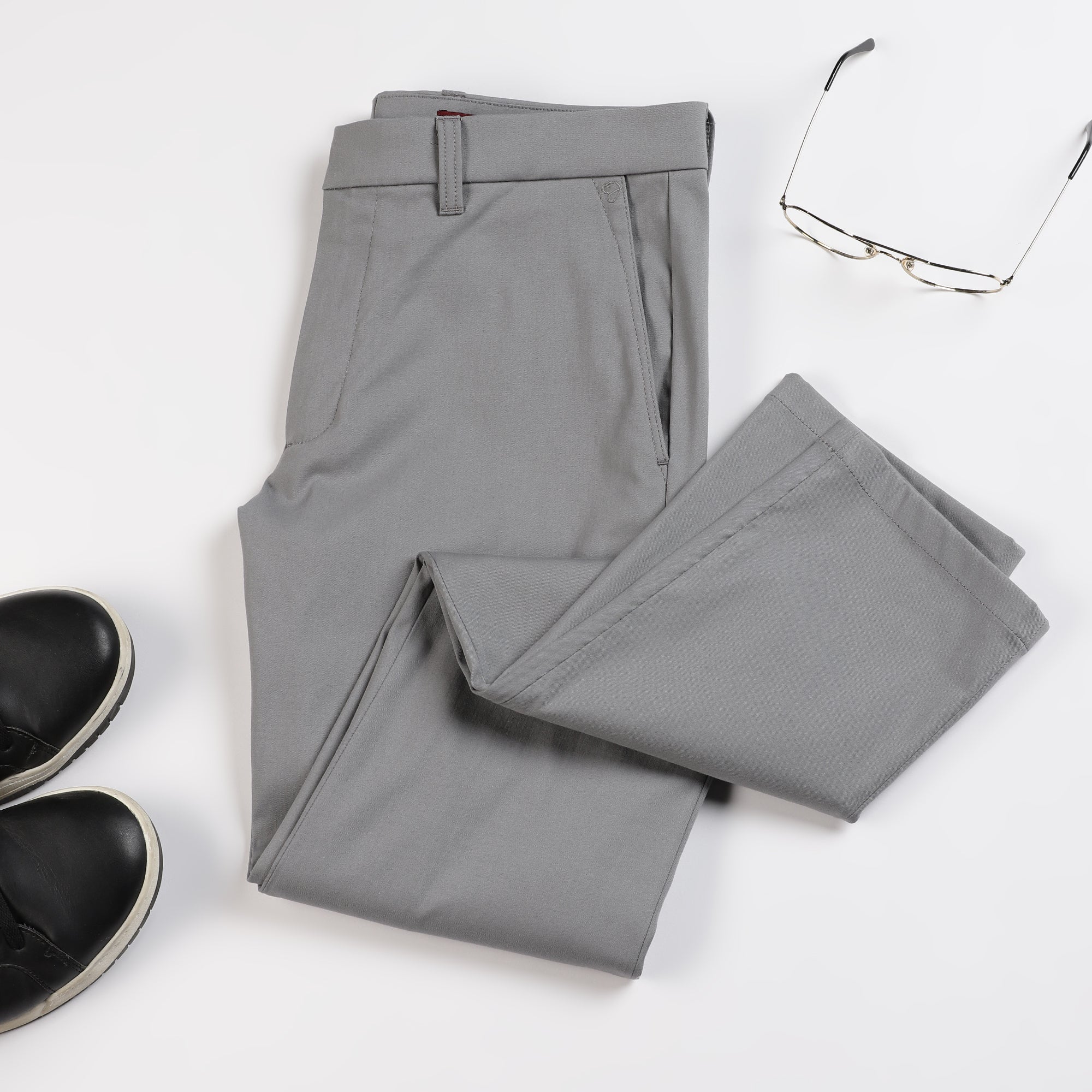 Regular Fit Luxe Chinos - Frost Grey