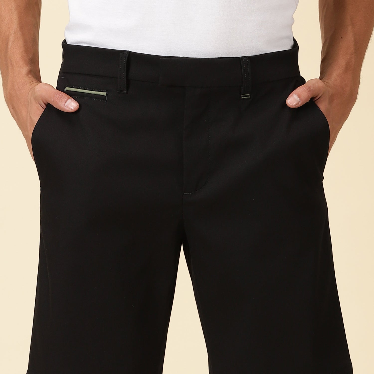 Tapered Fit Chino Shorts - Black