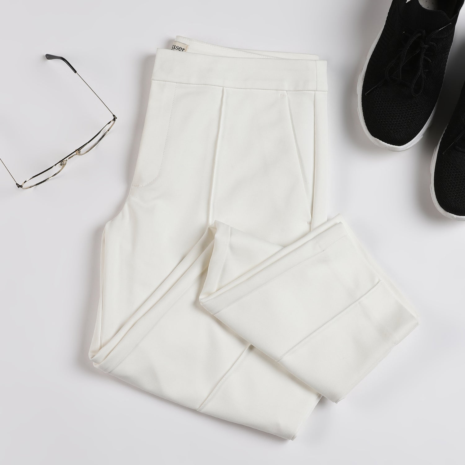 Slim Fit Golf Pants - Ivory White