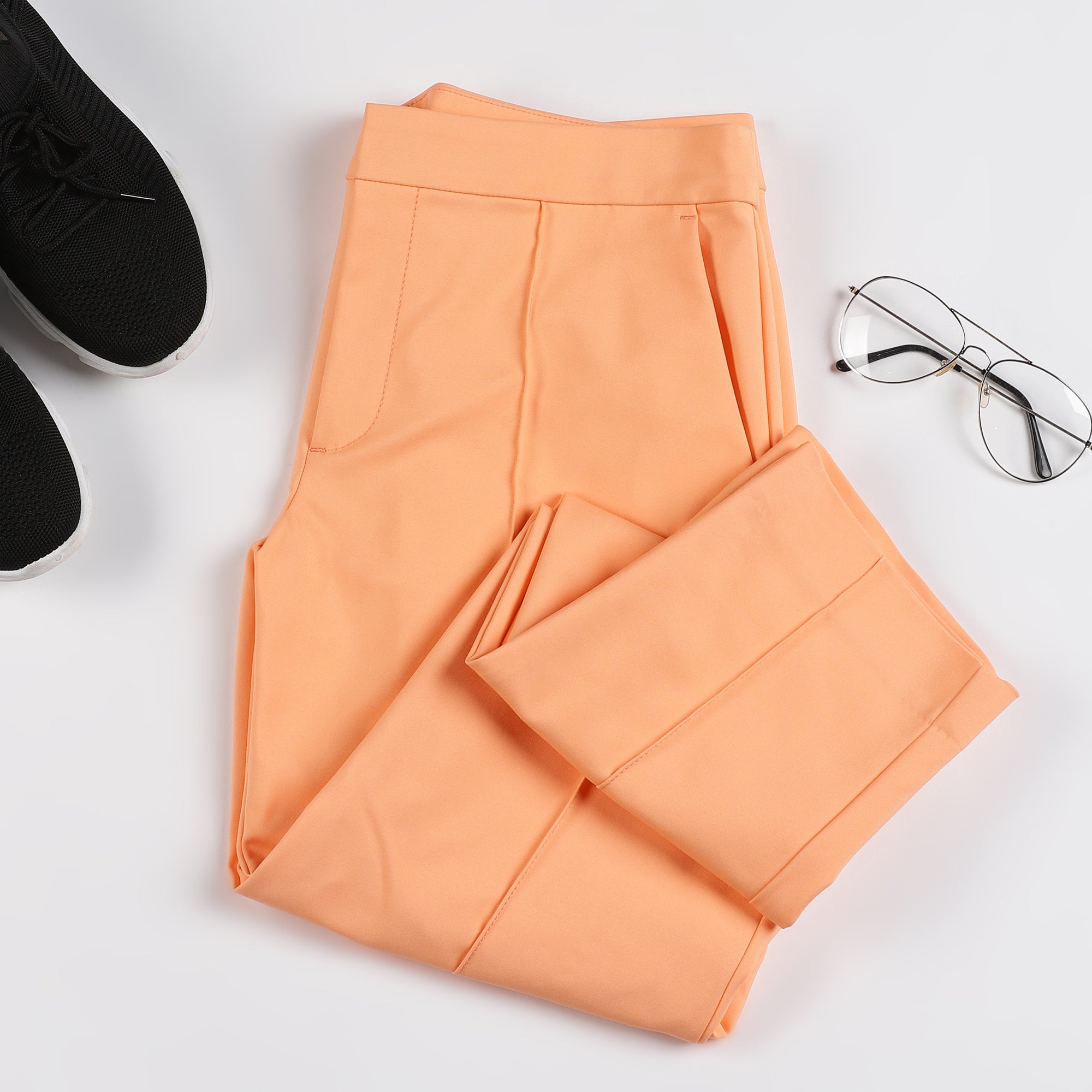 Slim Fit Golf Pants - Peach Orange