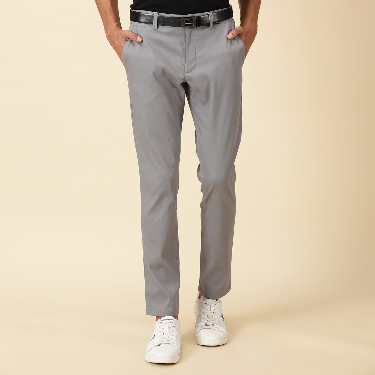 Tapered Fit Luxe Chinos - Frost Grey