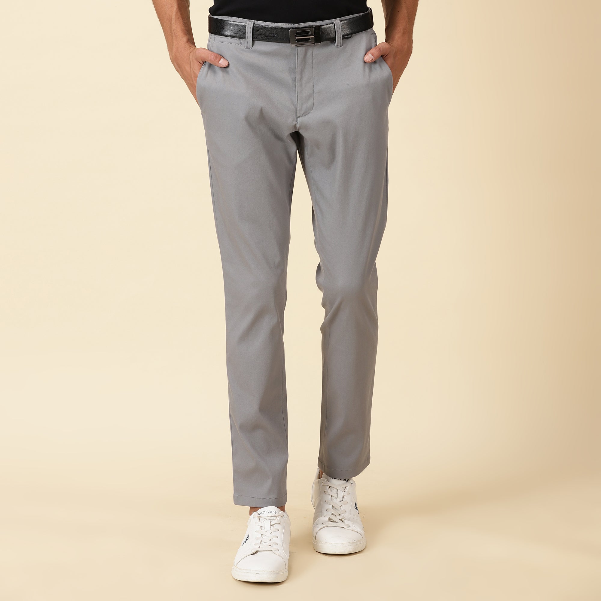 Tapered Fit Luxe Chinos - Frost Grey