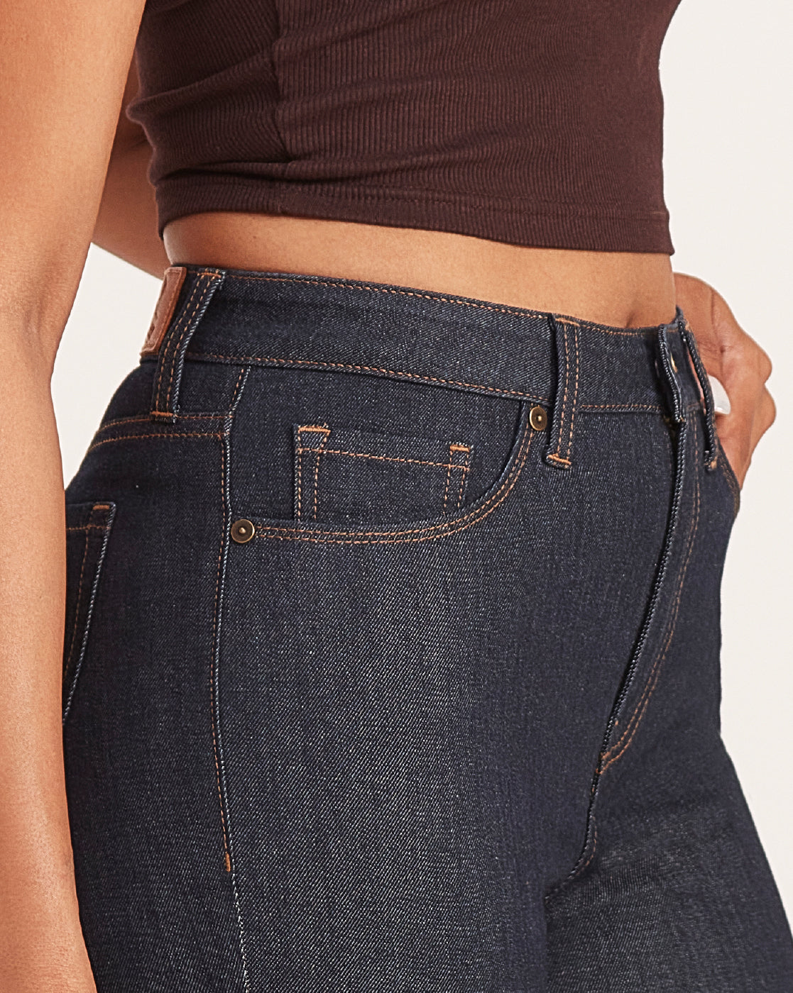 Skinny Fit Waist Jeans - Natural Blue