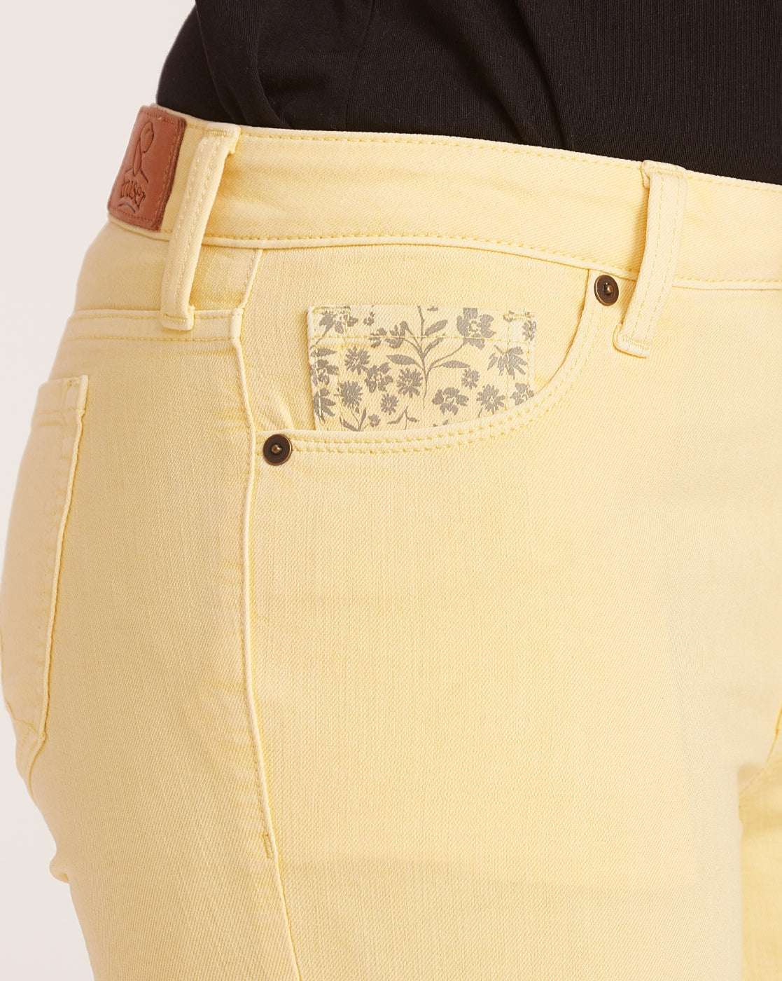 Fit And Flare Flare Mid Waist Colored Jeans - Daffodil Yellow