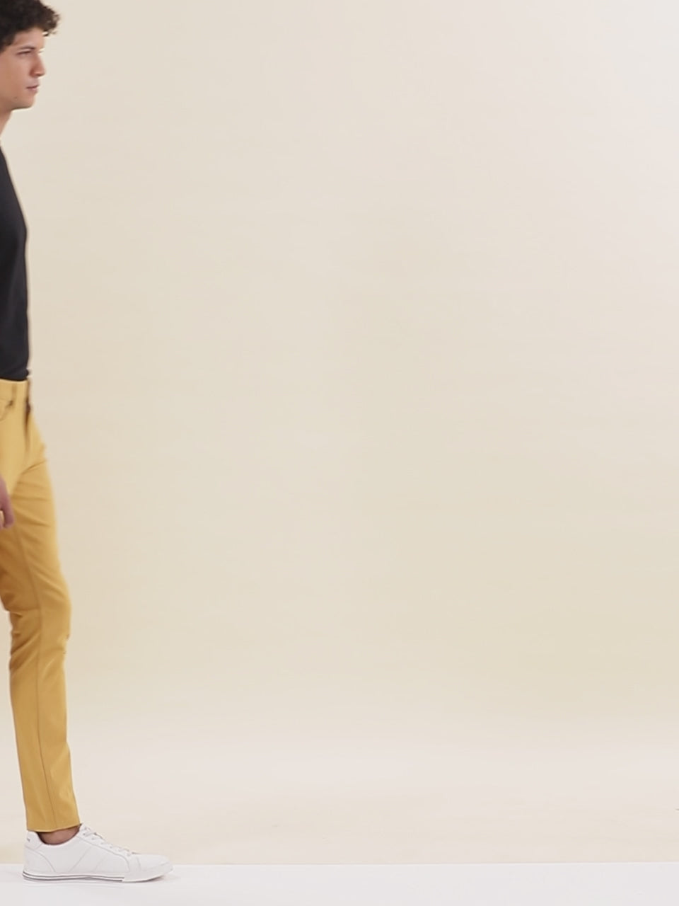 Skinny Fit Five-Pocket Luxe Pants - Ochre