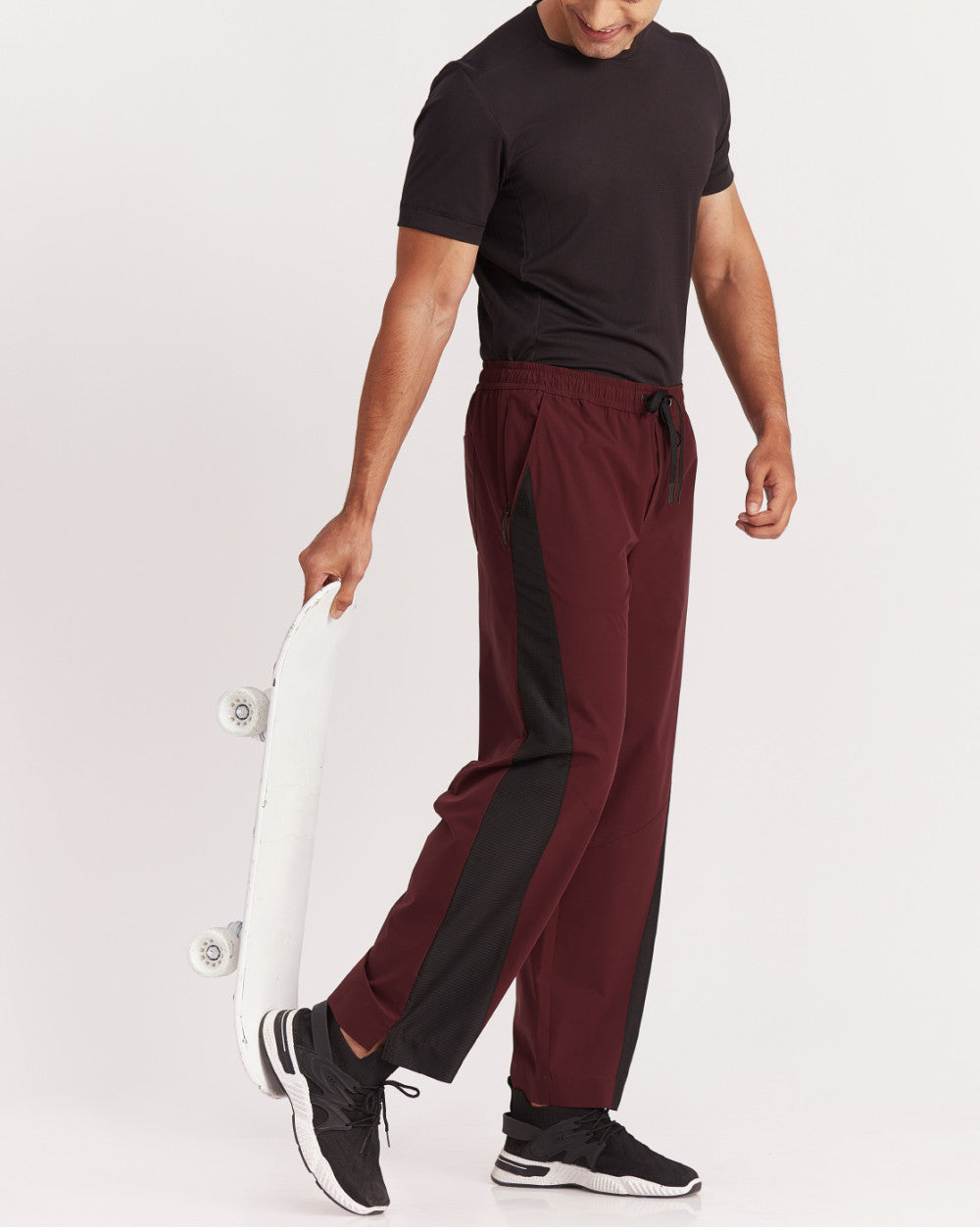 Regular Fit All-Day Track Pants - Maroon