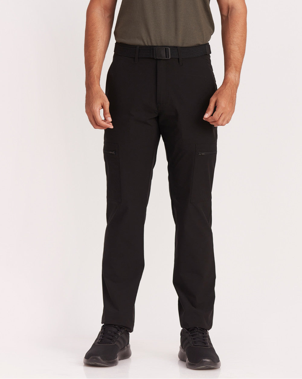 Straight Fit Hybrid Cargos - Jet Black