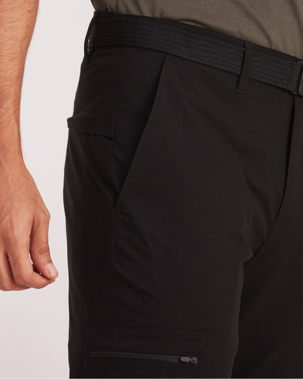 Straight Fit Hybrid Cargos - Jet Black