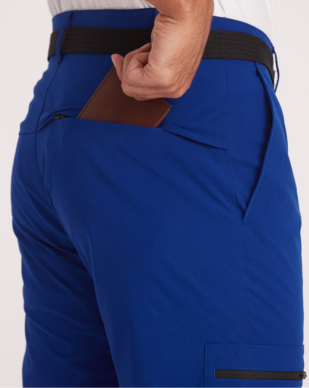 Straight Fit Hybrid Cargos - Mountain Blue