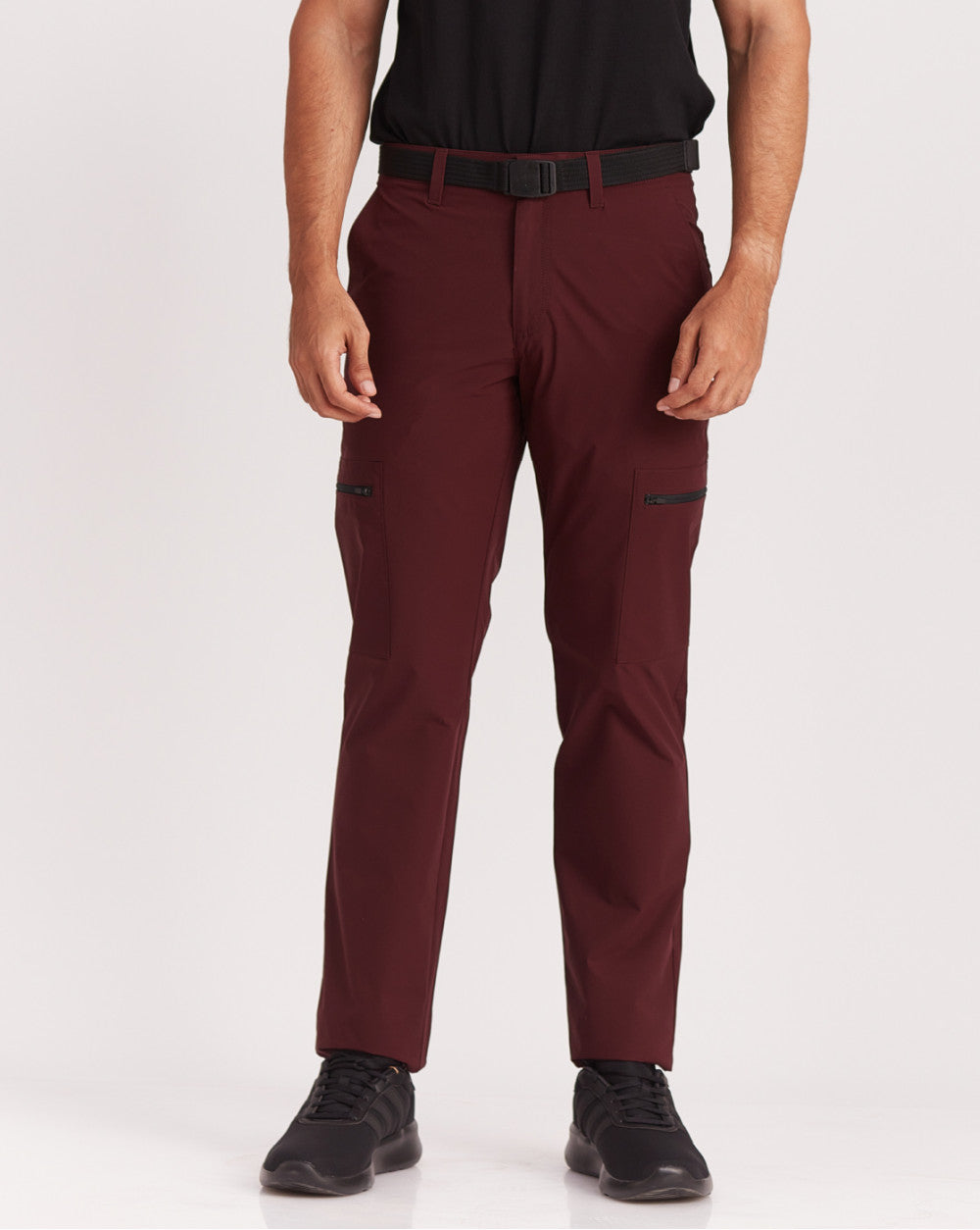 Straight Fit Hybrid Cargos - Maroon