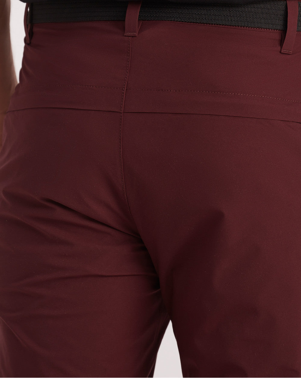 Straight Fit Hybrid Cargos - Maroon