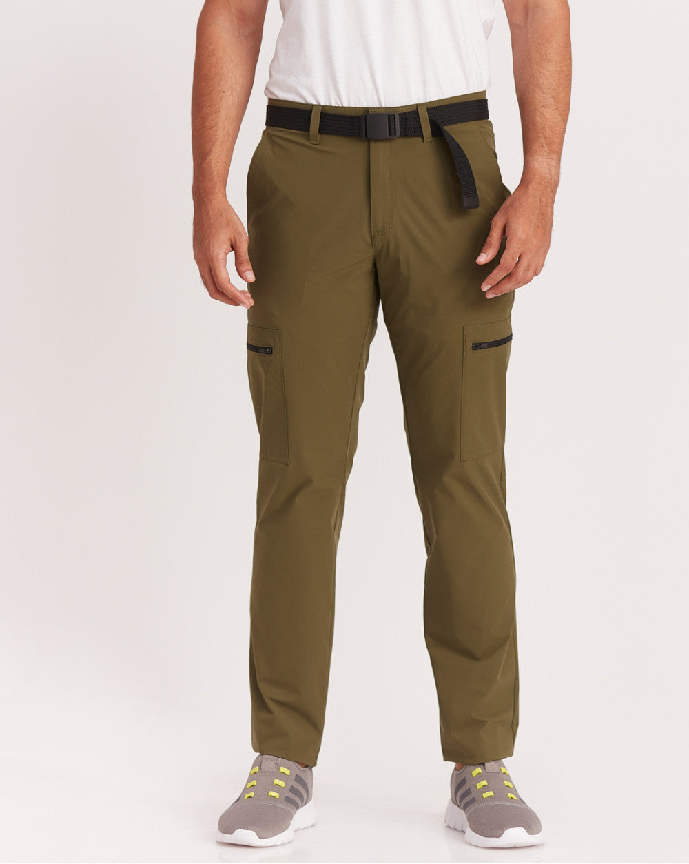 Straight Fit Hybrid Cargos - Olive