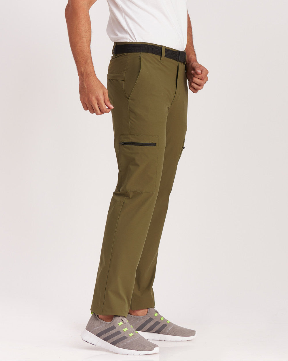 Straight Fit Hybrid Cargos - Olive