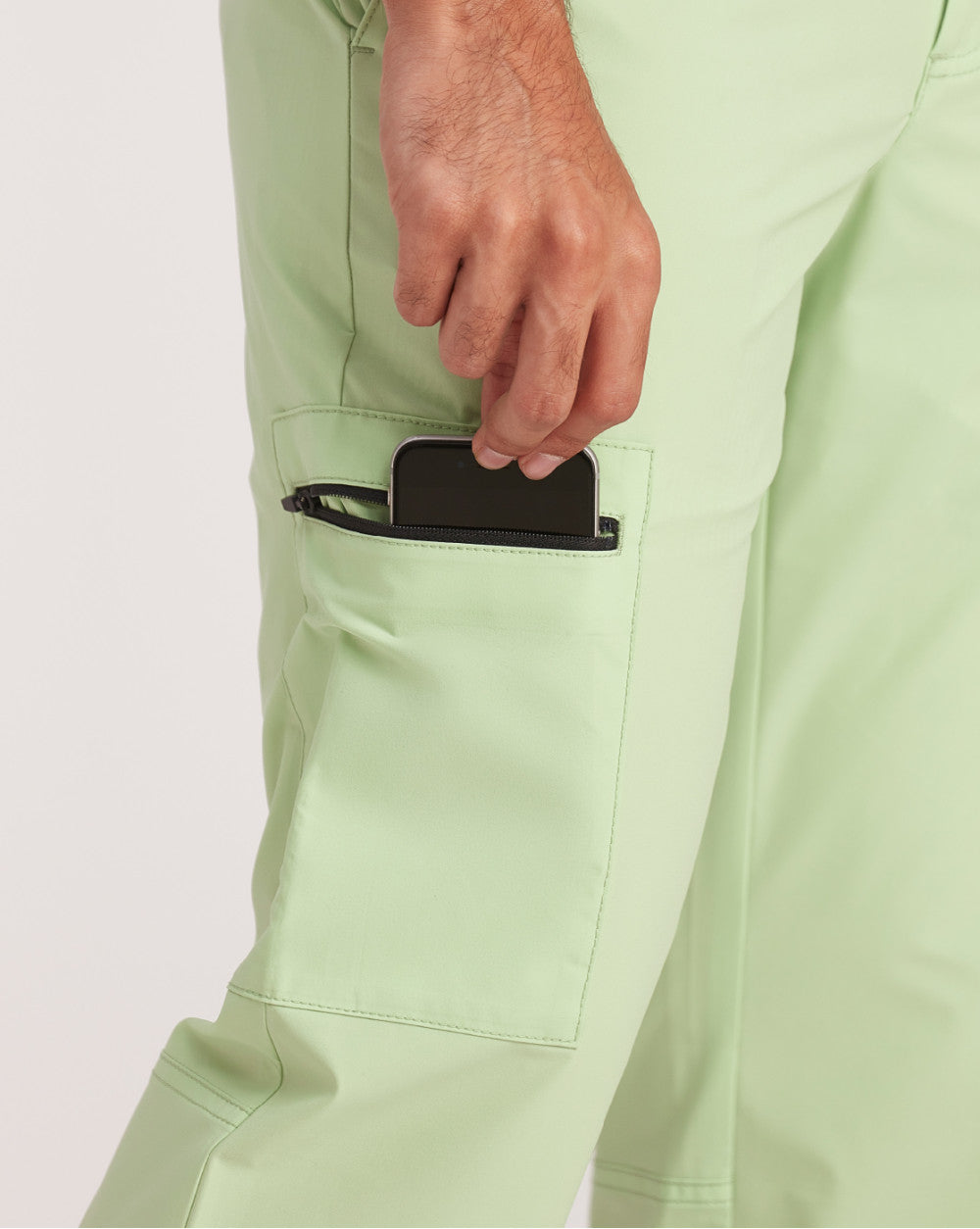 Straight Fit Hybrid Cargos - Light Mint