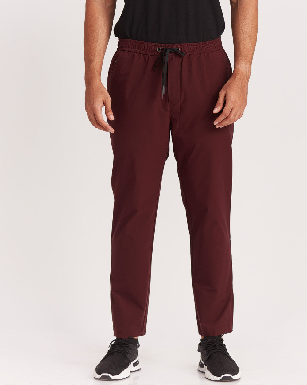 Slim Fit Performance Tech Joggers - Maroon