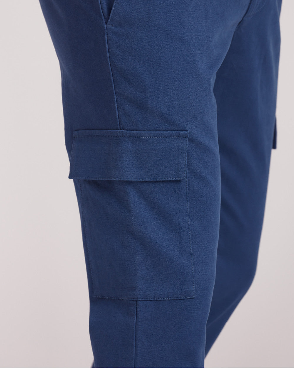 Slim Fit Clean Cargos - Light Navy