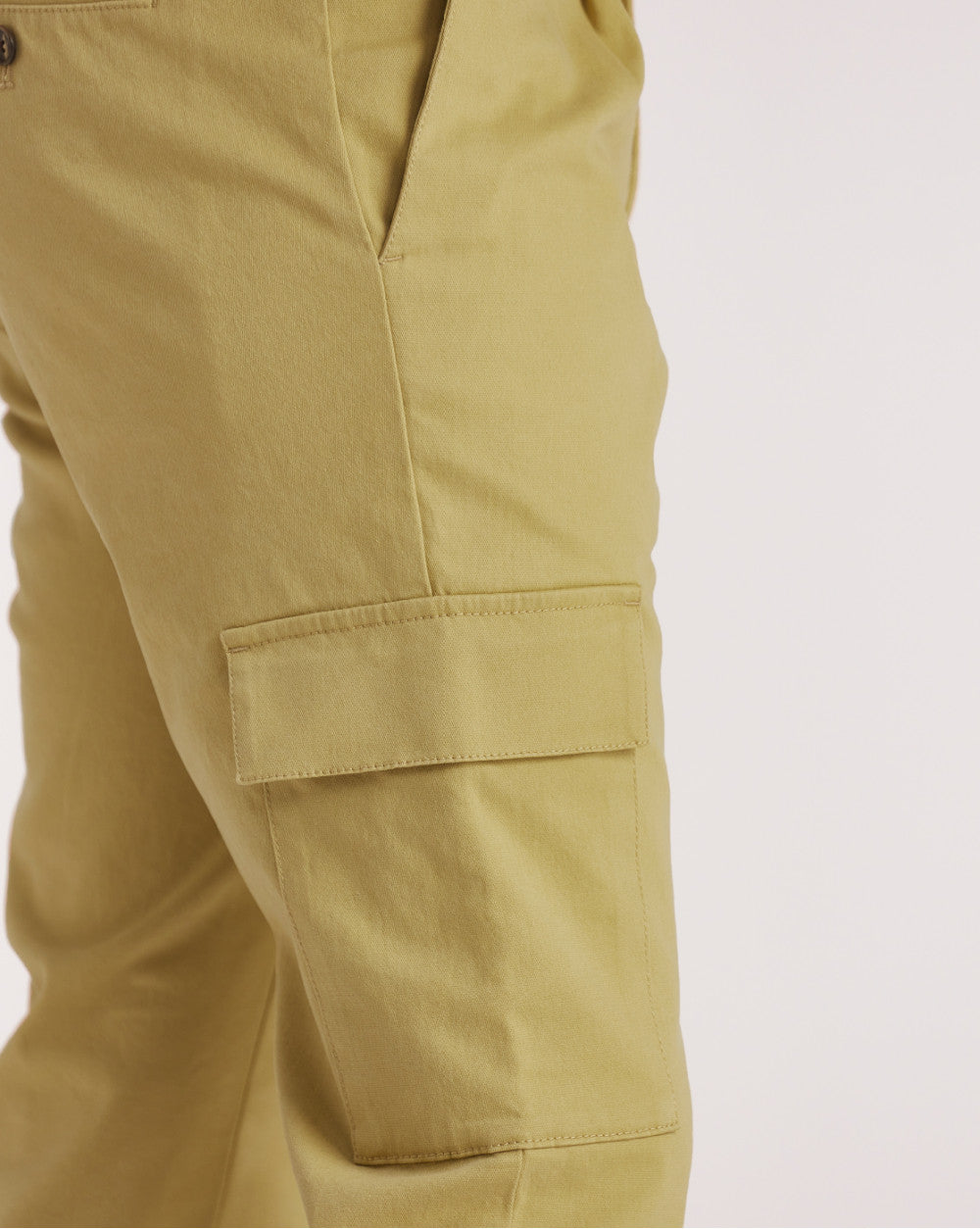 Slim Fit Clean Cargos - Granola Khaki