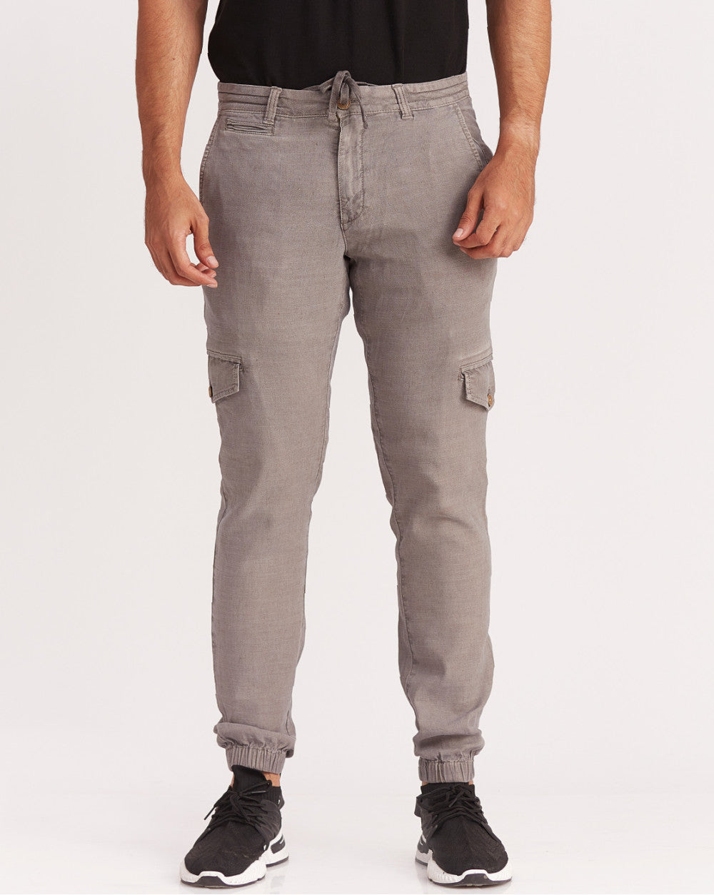 Tapered Fit Leisure Cargos - Charcoal