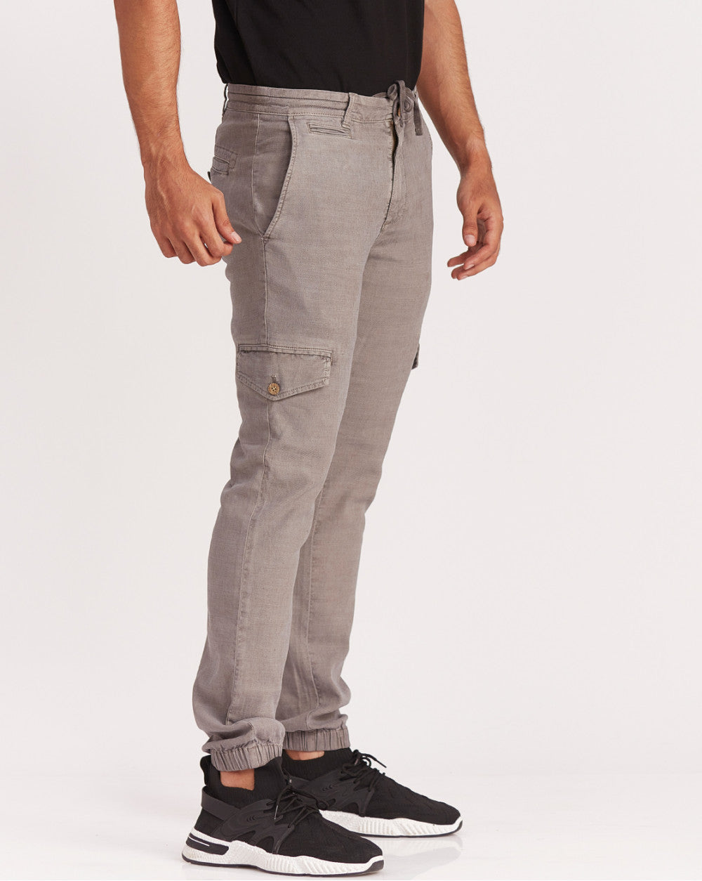 Tapered Fit Leisure Cargos - Charcoal