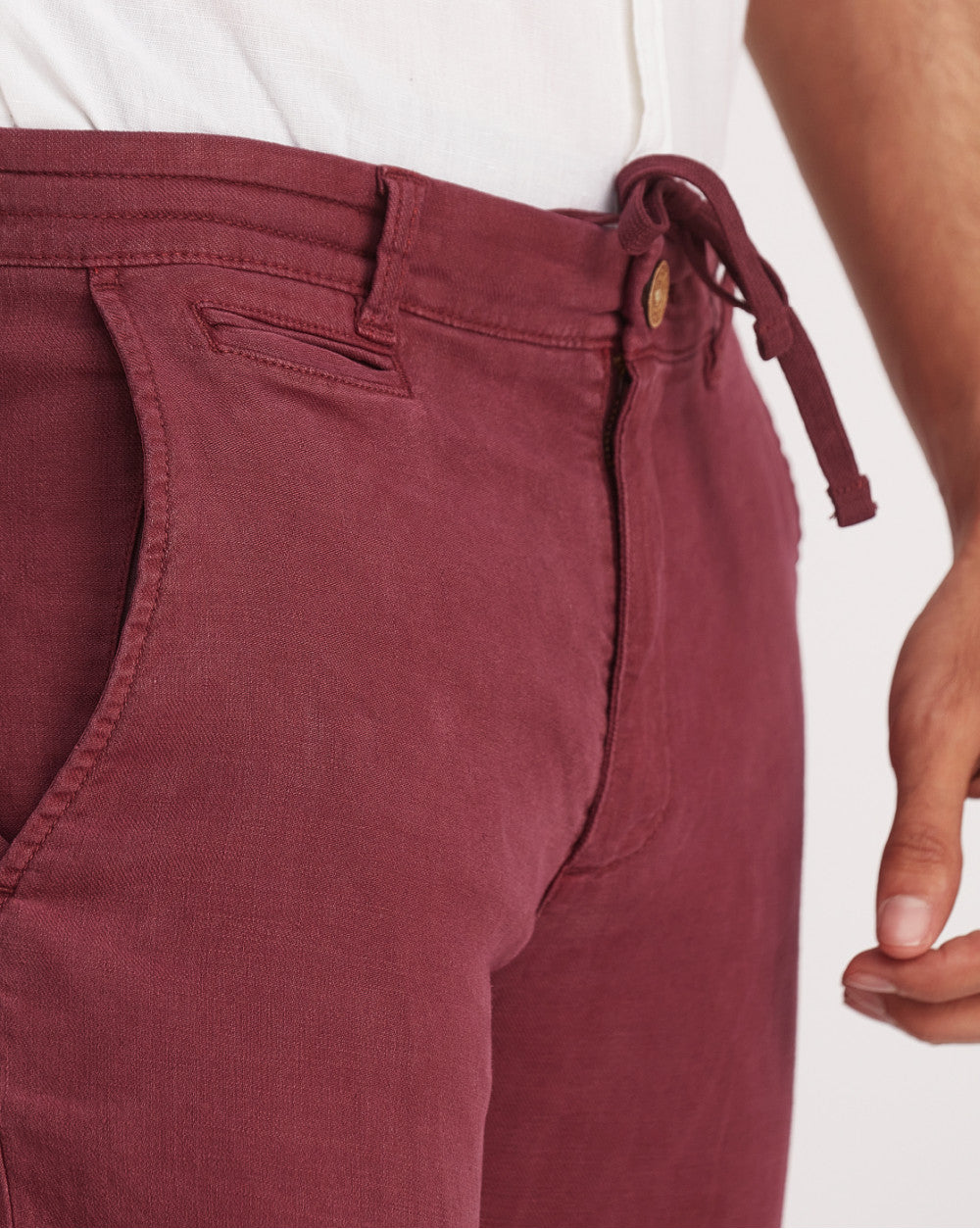 Tapered Fit Leisure Cargos - Maroon