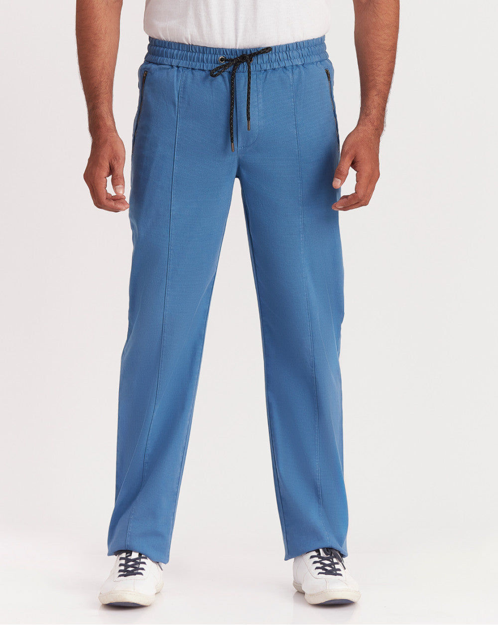 Tapered Fit Pintuck Joggers - Federal Blue