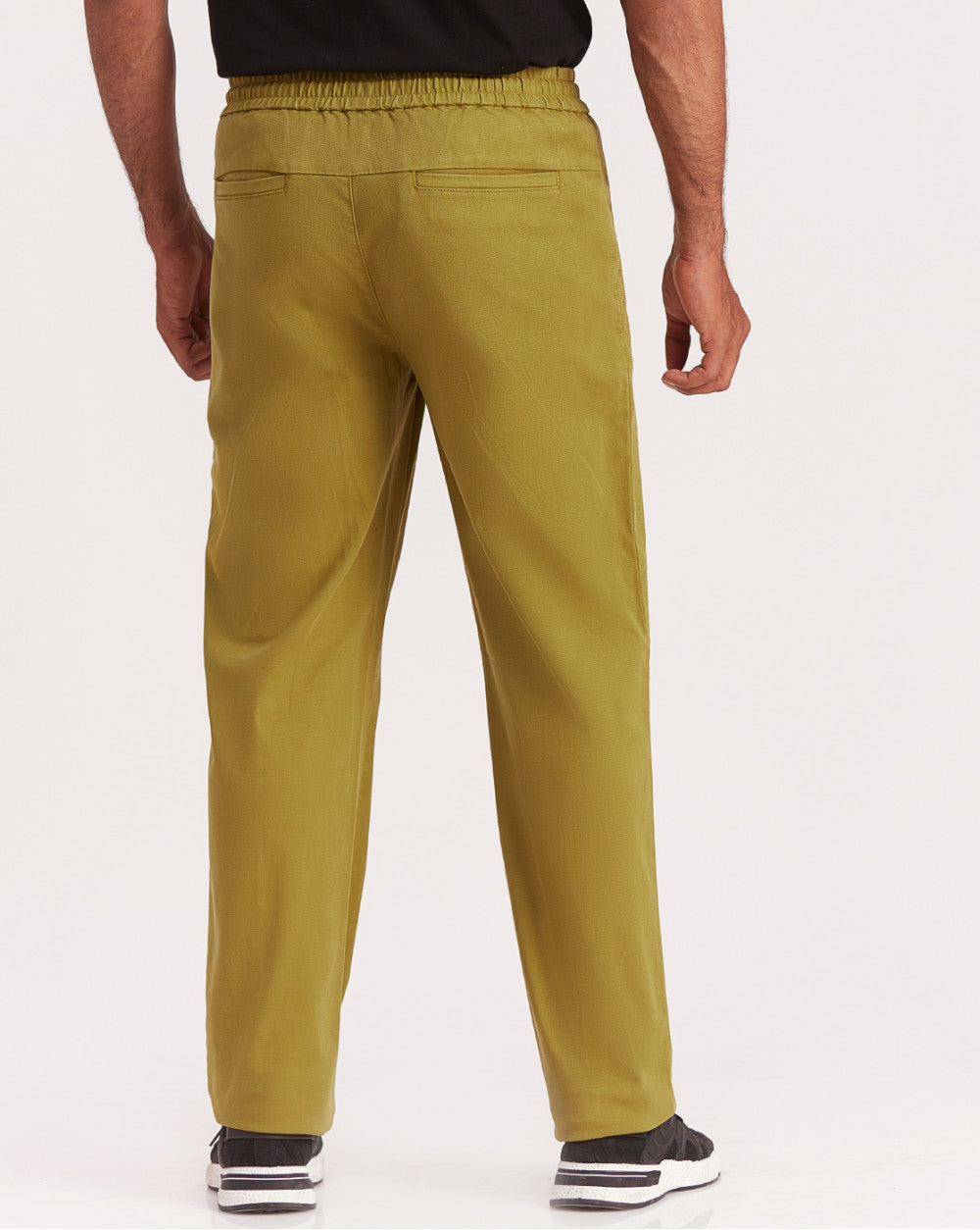 Tapered Fit Pintuck Joggers - Olive