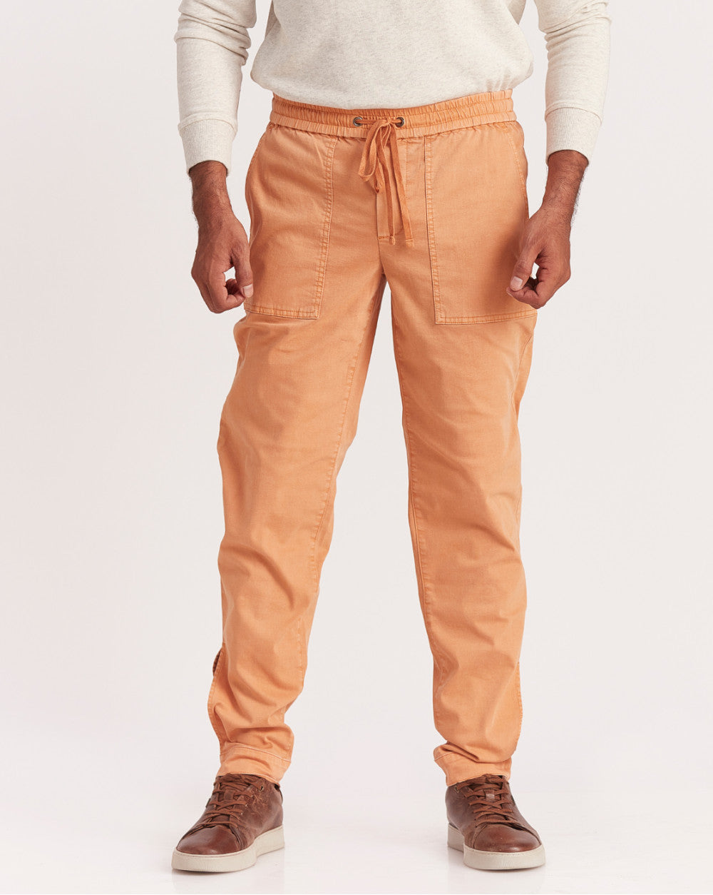 Tapered Fit Casual Joggers - Almond Brown