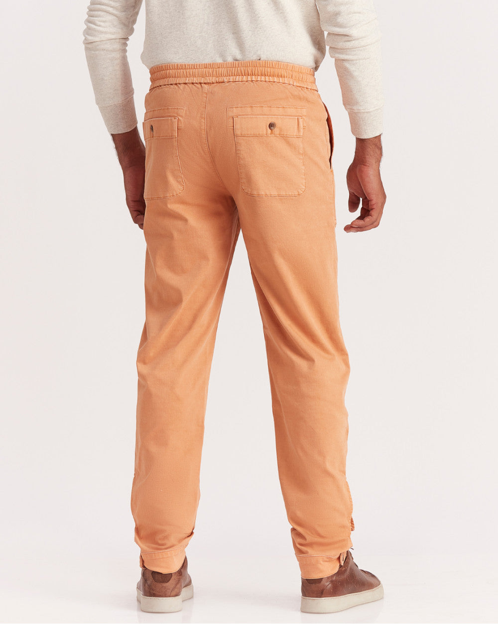 Tapered Fit Casual Joggers - Almond Brown