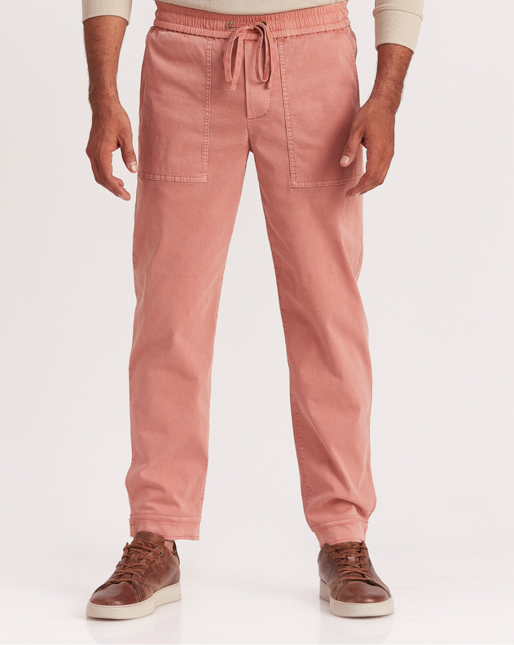 Tapered Fit Casual Joggers - Crepe Pink