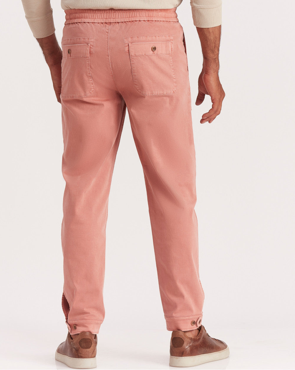 Tapered Fit Casual Joggers - Crepe Pink