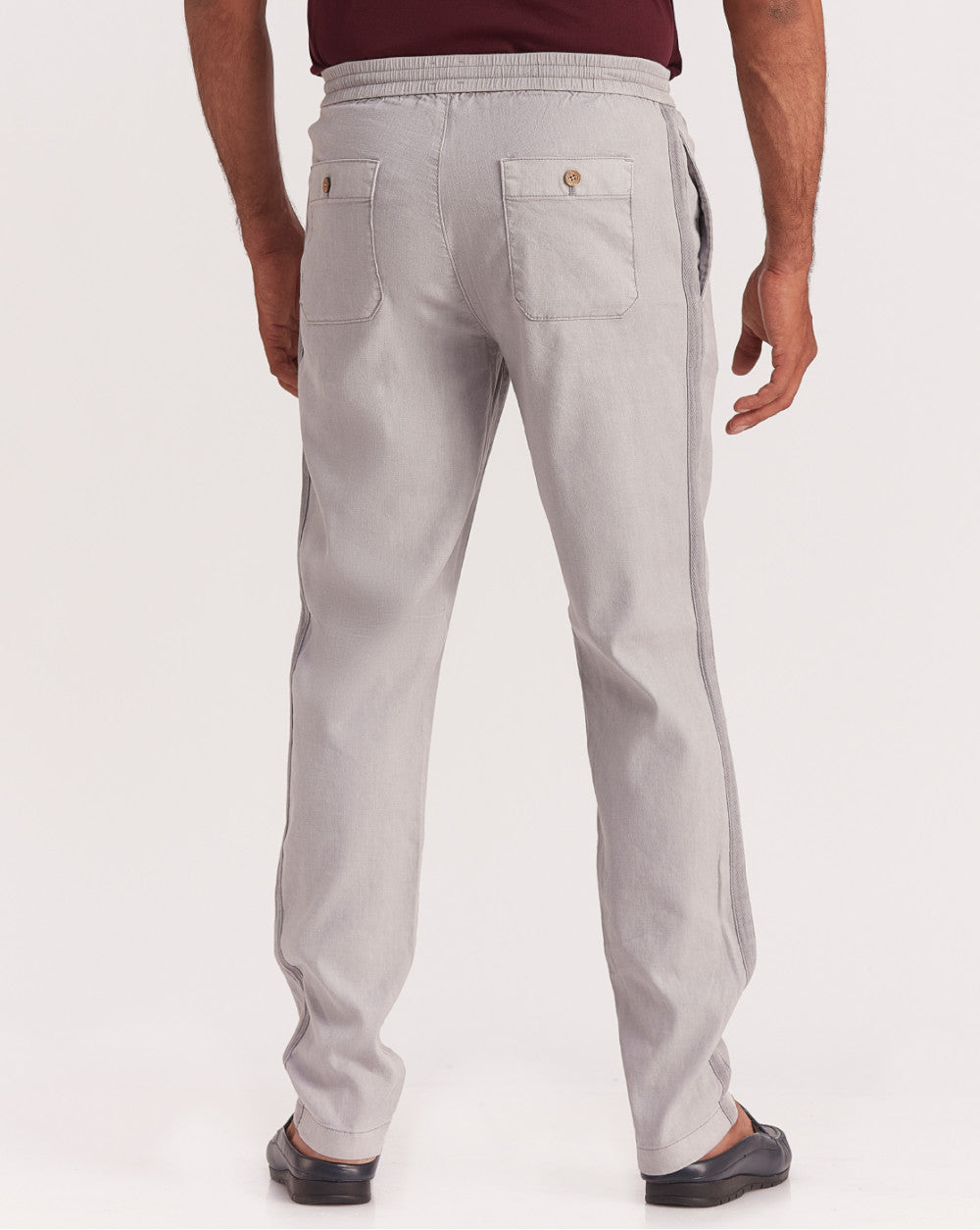 Tapered Fit Comfort Pants - Silver Grey