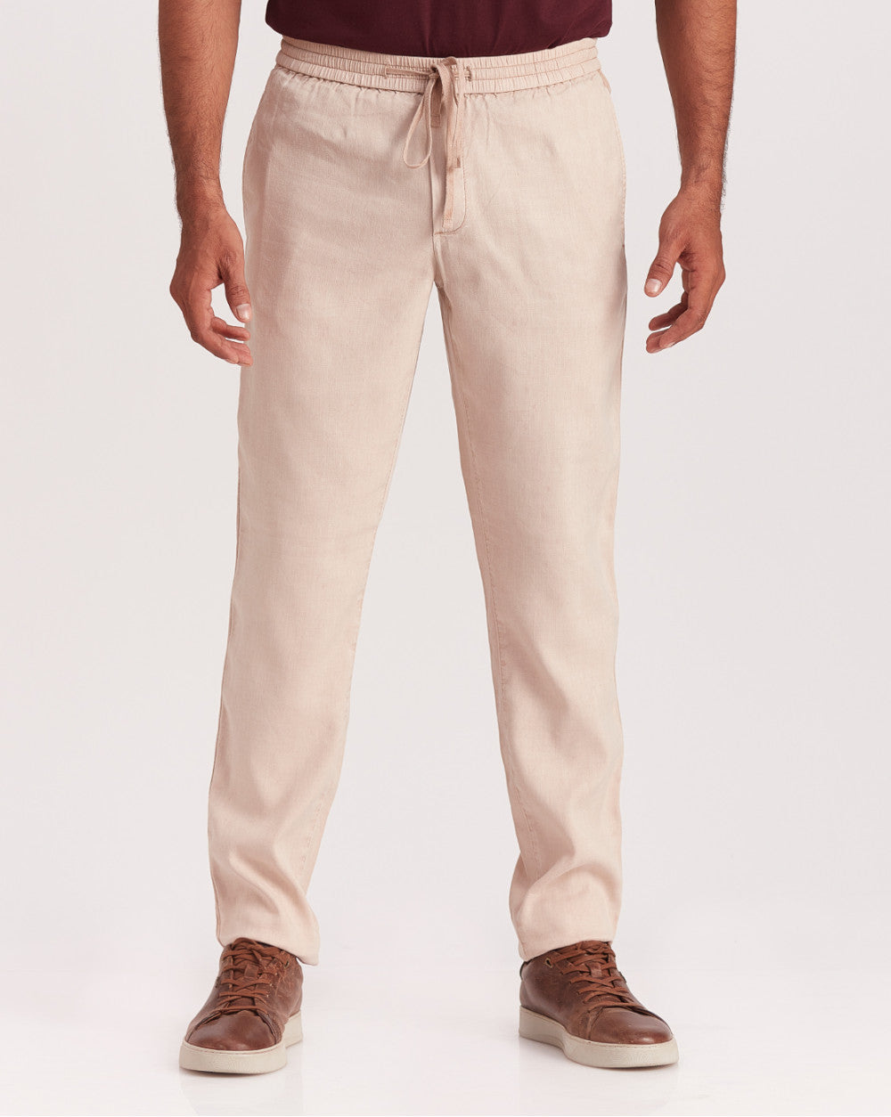 Tapered Fit Comfort Pants - Latte