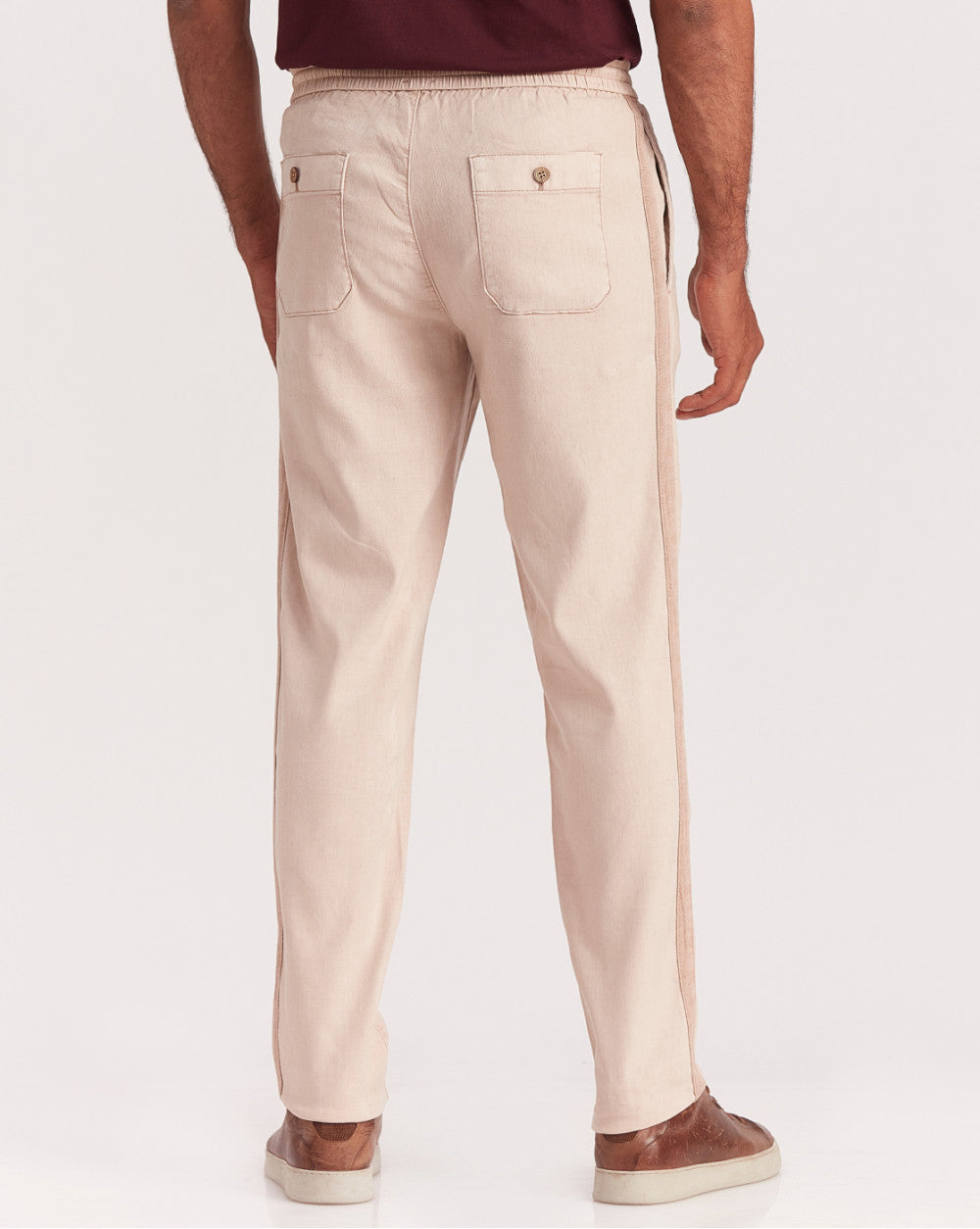 Tapered Fit Comfort Pants - Latte