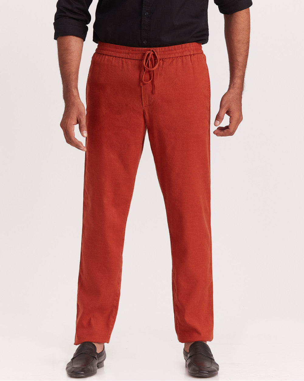 Tapered Fit Comfort Pants - Rust