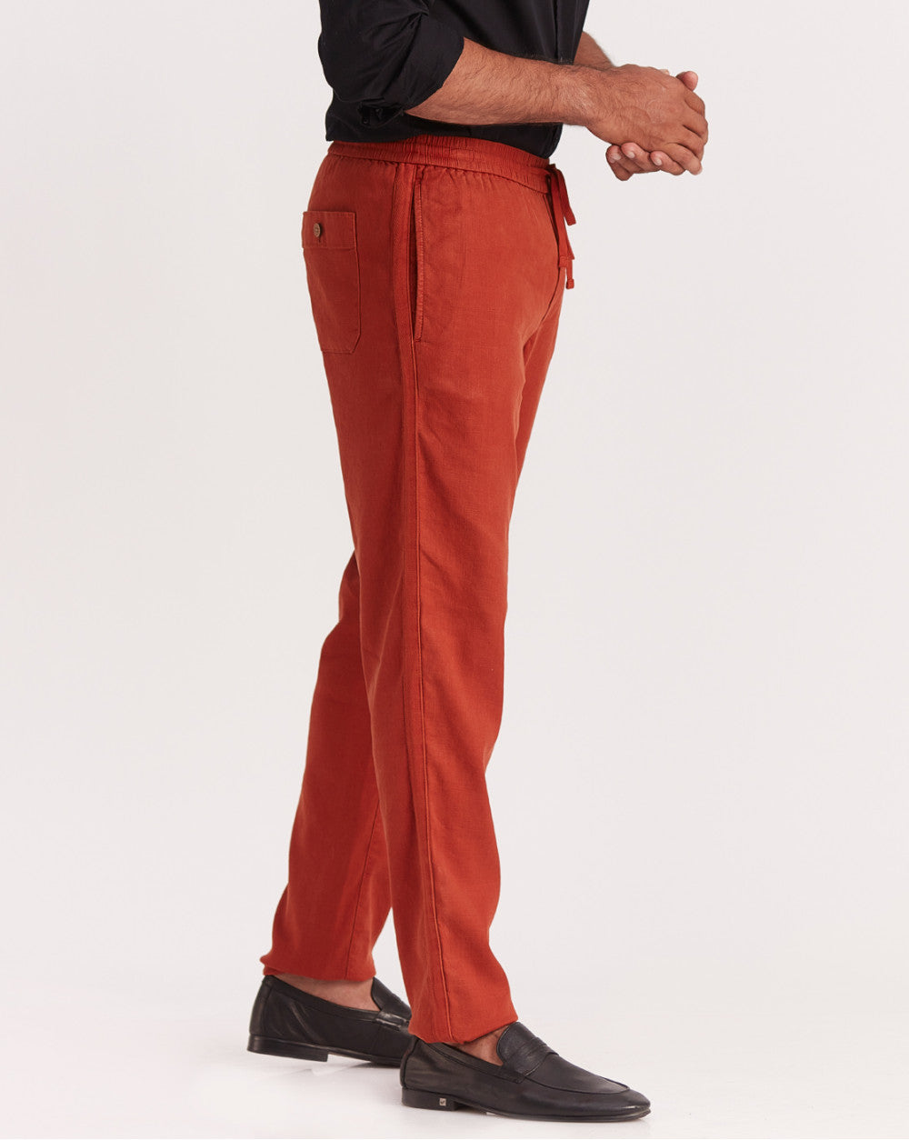 Tapered Fit Comfort Pants - Rust