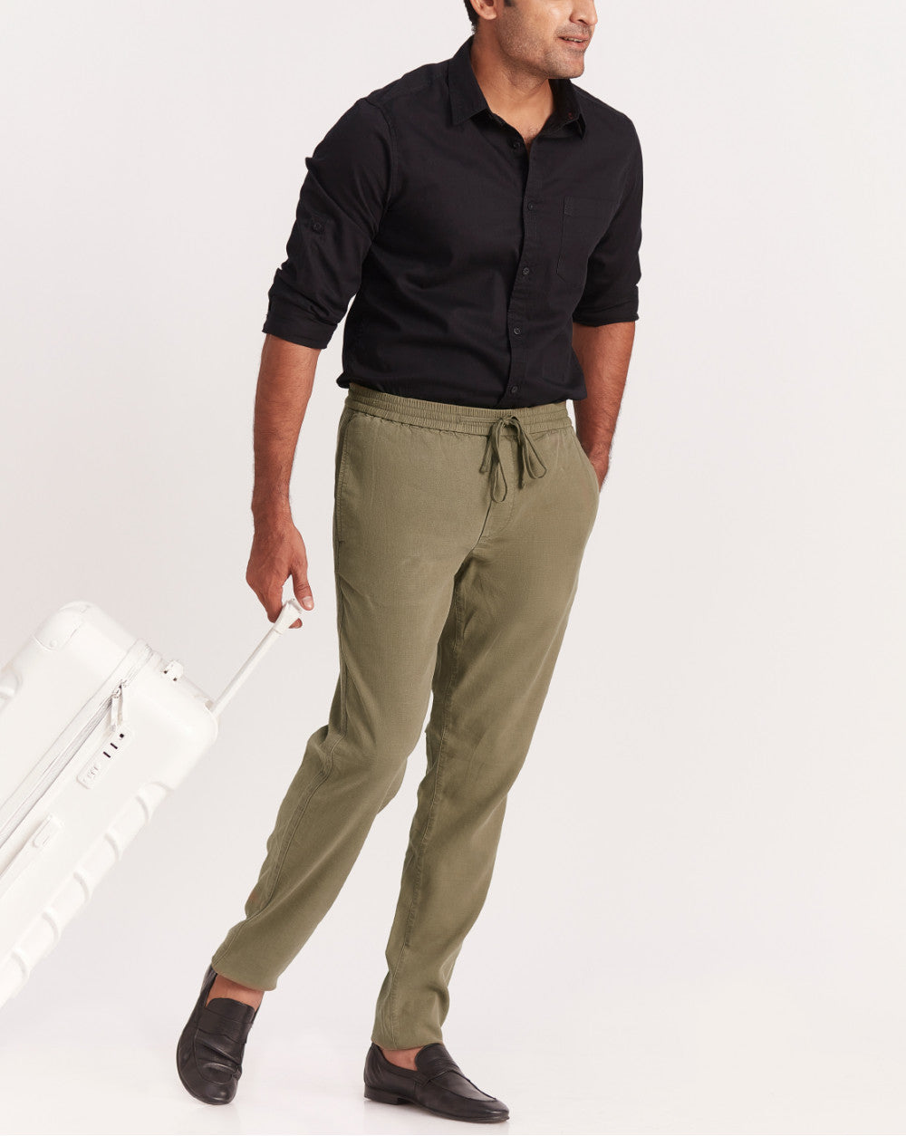 Tapered Fit Comfort Pants - Army Green