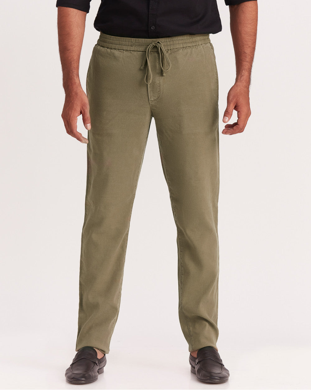 Tapered Fit Comfort Pants - Army Green