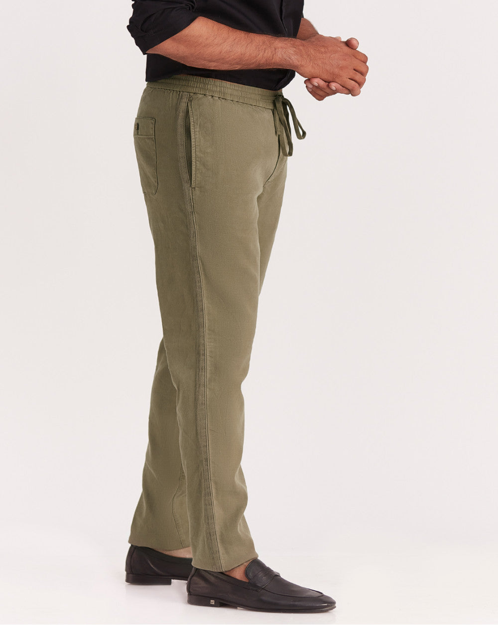 Tapered Fit Comfort Pants - Army Green