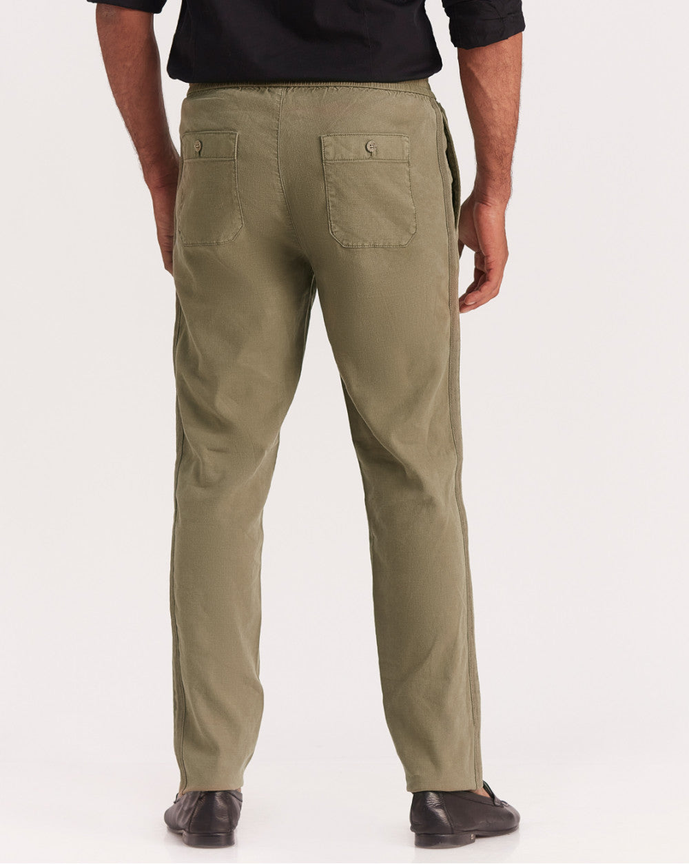 Tapered Fit Comfort Pants - Army Green