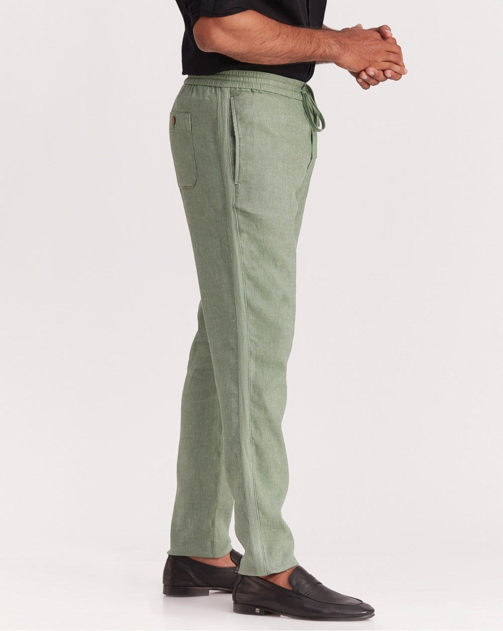 Tapered Fit Comfort Pants - Dark Ivy Green