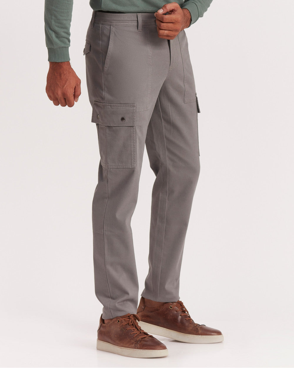 Tapered Fit Classic Cargos - Pewter Grey