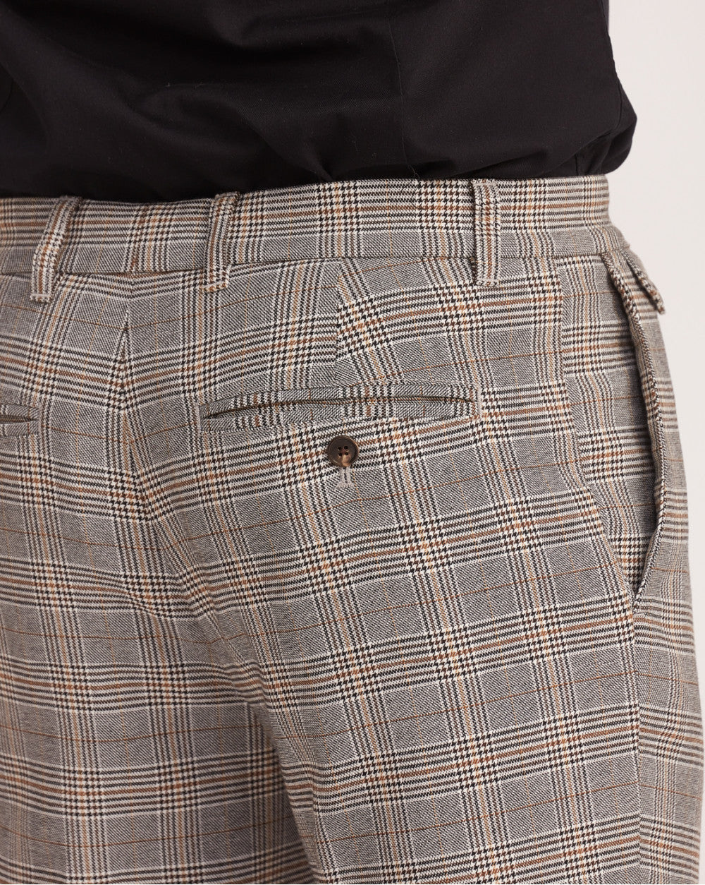 Tapered Fit Pleated Plaid Chinos - Winter Sun Checks