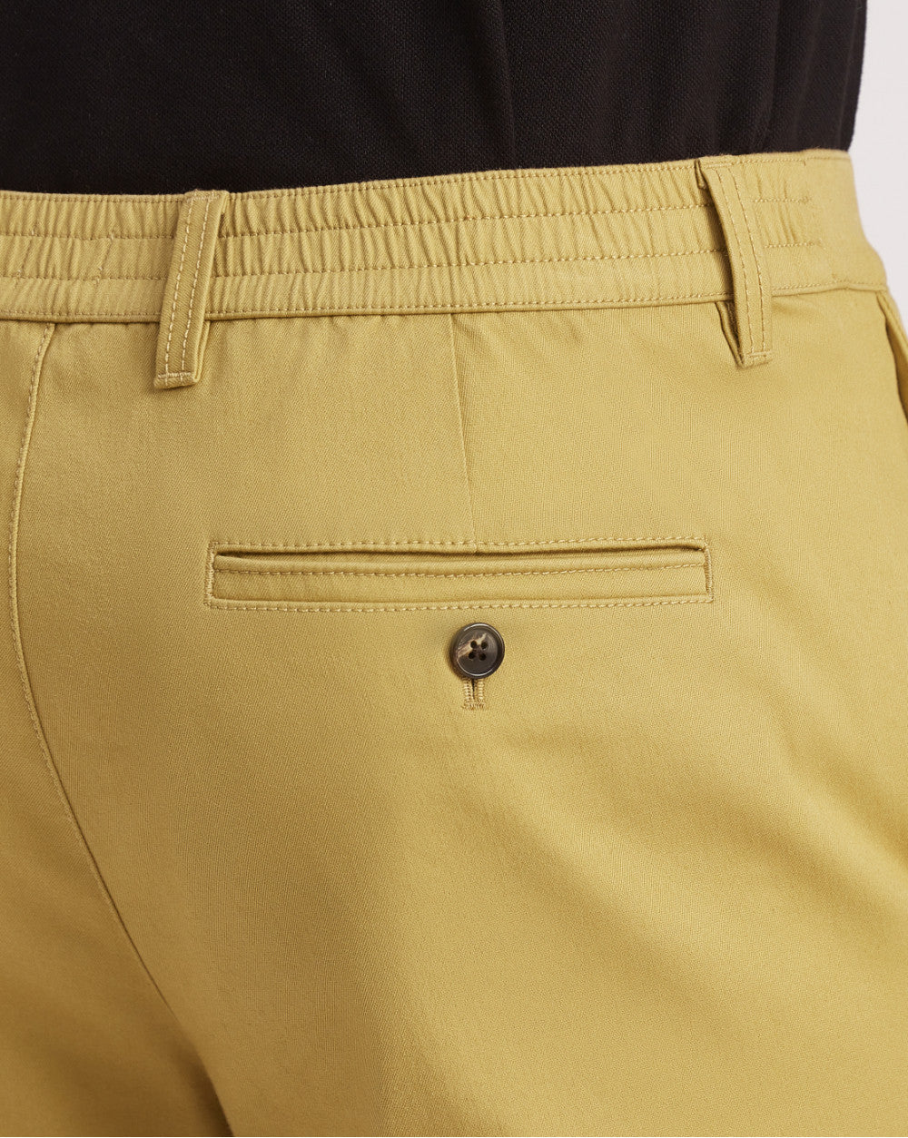 Slim Fit Elasticized Crossover Chinos - Granola Khaki