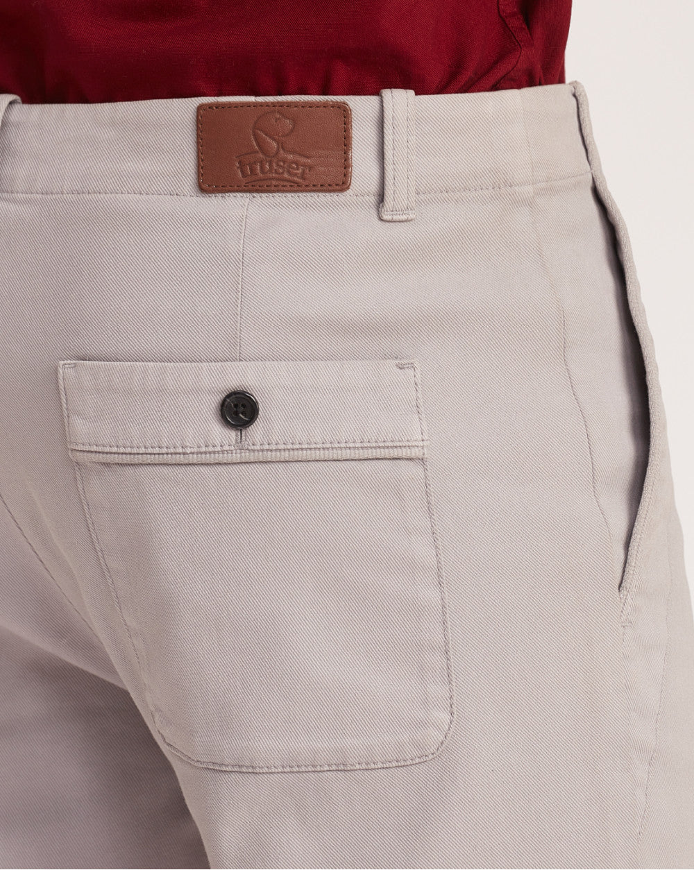 Straight Fit Garment Dyed Outdoor Chinos - Silver Grey