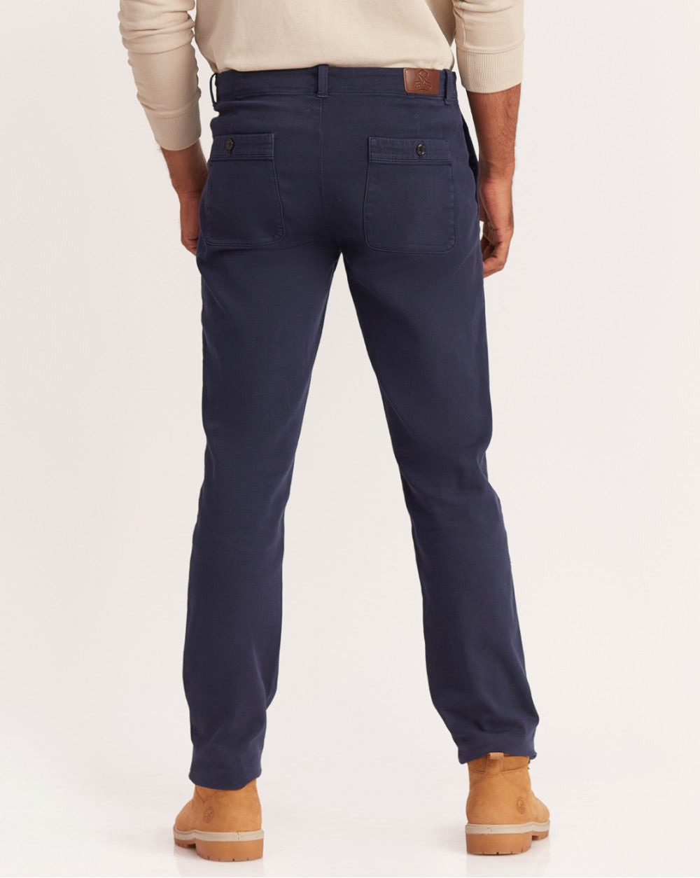 Straight Fit Garment Dyed Outdoor Chinos - Navy