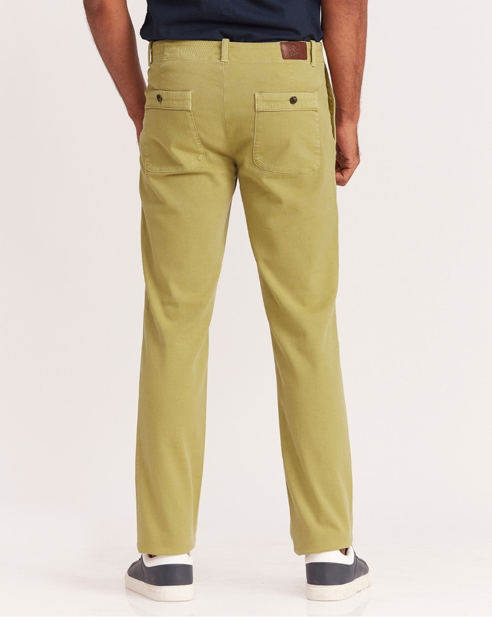 Straight Fit Garment Dyed Outdoor Chinos - Light Olive