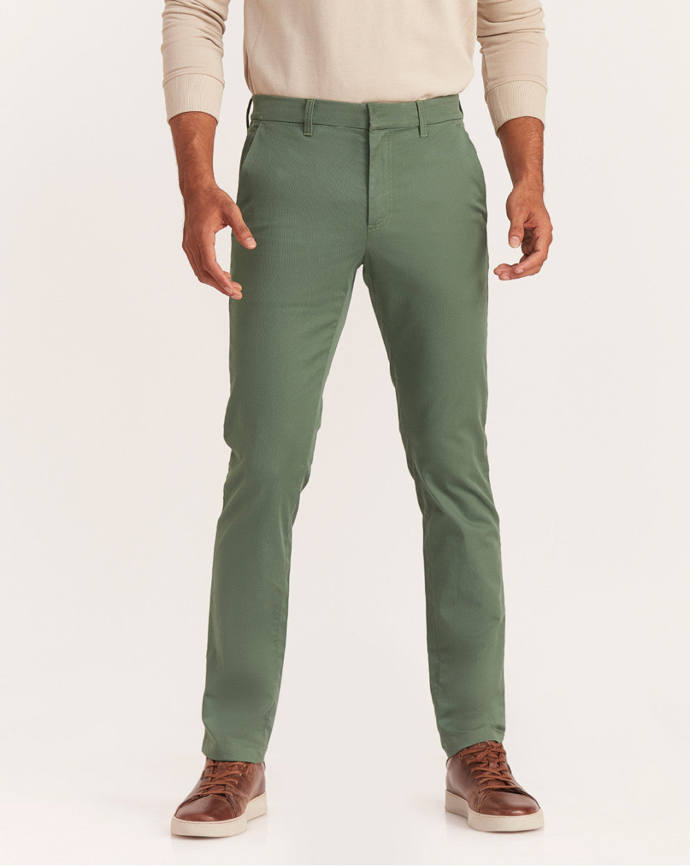 Slim Fit Urban Chinos - Dark Ivy Green